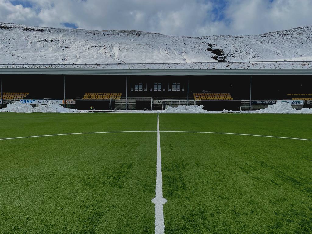 SkÃ¡la Stadium in the Faroe Islands, home to SkÃ¡la Ã�F.