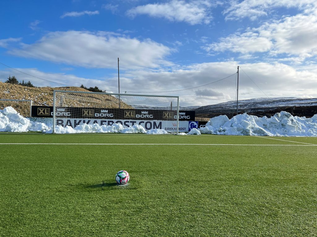 Runavík Stadium in the Faroe Islands, home to NSI Runavik.