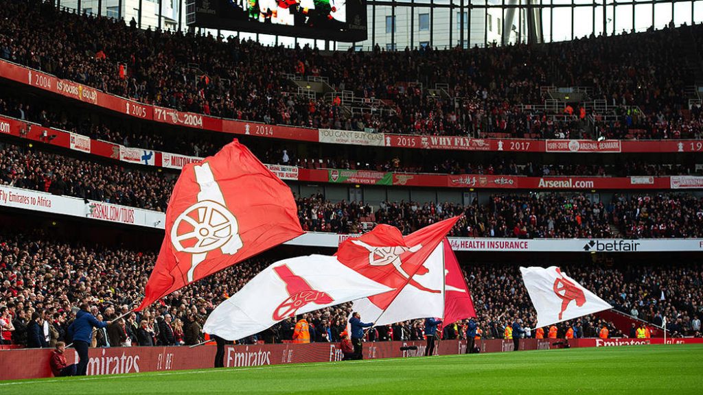 Arsenal fans at the Emirates in the Premier League, as they will be for today's Bet Builder game