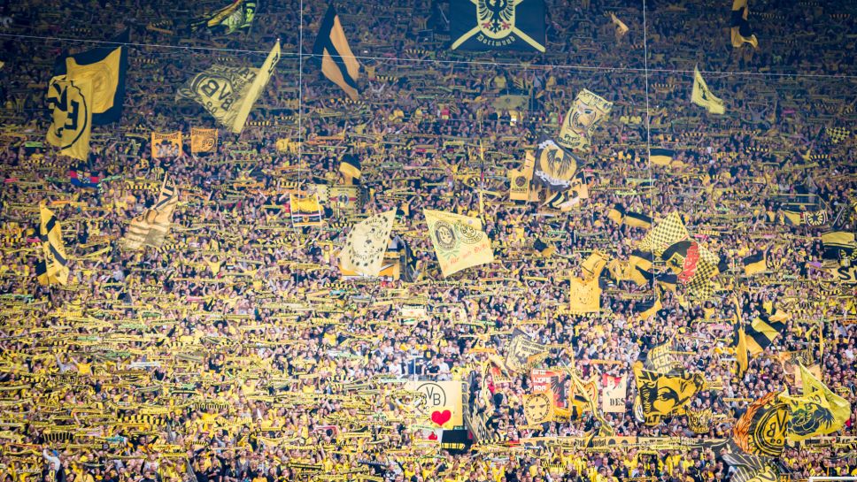 Dortmund fans before a Bundesliga tie