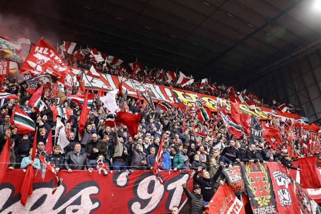 FC Twente fans before an Eredivisie clash