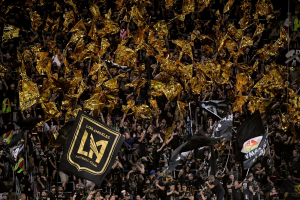Los Angeles FC fans pre-game at the Banc of California Stadium