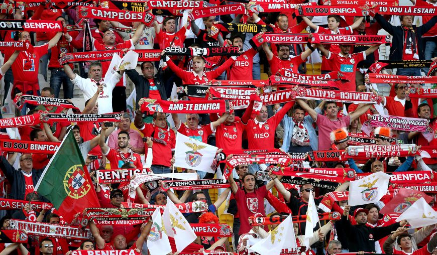 Benfica fans before the Europa League final