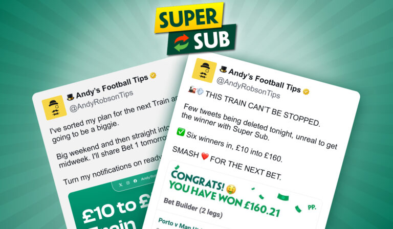 Paddy Power Super Sub example