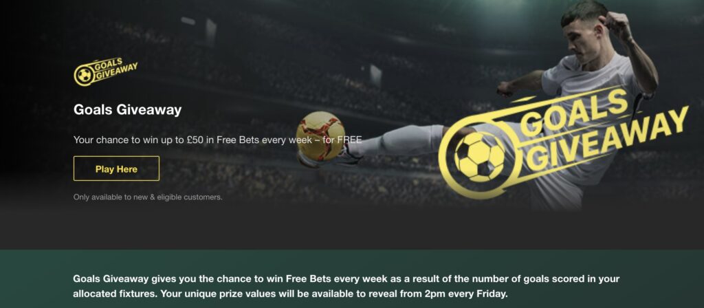 Bet365 Goals Giveaway