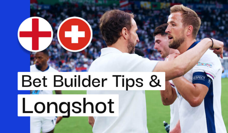 England v Switzerland bet builder tips & longshot