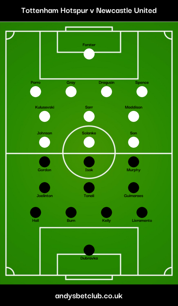 Tottenham v Newcastle Predicted XI