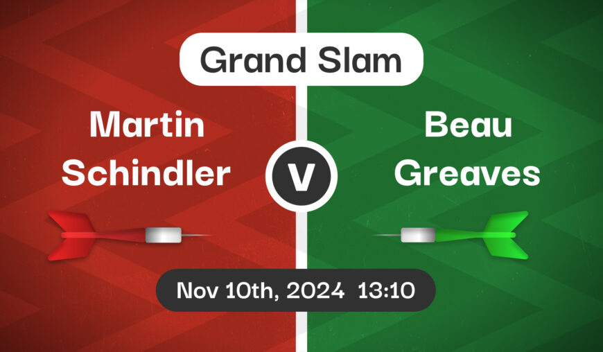 Martin Schindler v Beau Greaves Betting Tips & Match Preview