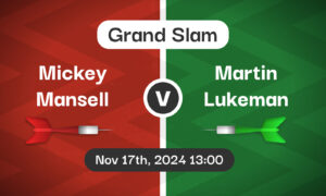 Mickey Mansell v Martin Lukeman Betting Tips & Match Preview