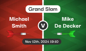 Michael Smith v Mike De Decker Betting Tips & Match Preview