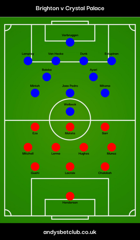 Brighton v Crystal Palace Predicted XI