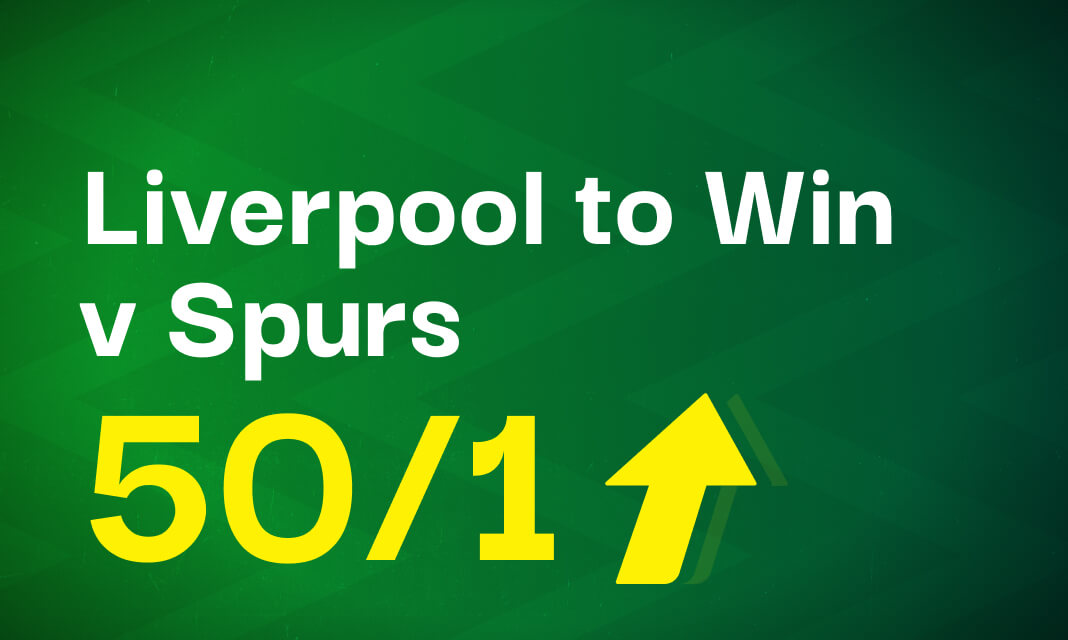 ⚡ 50/1 for Liverpool to Win v Tottenham with Paddy Power