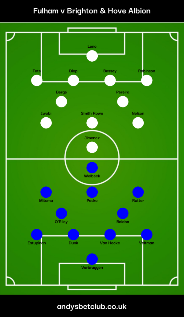 Fulham v Brighton Predicted XI