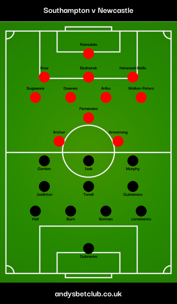 Southampton v Newcastle Predicted XI